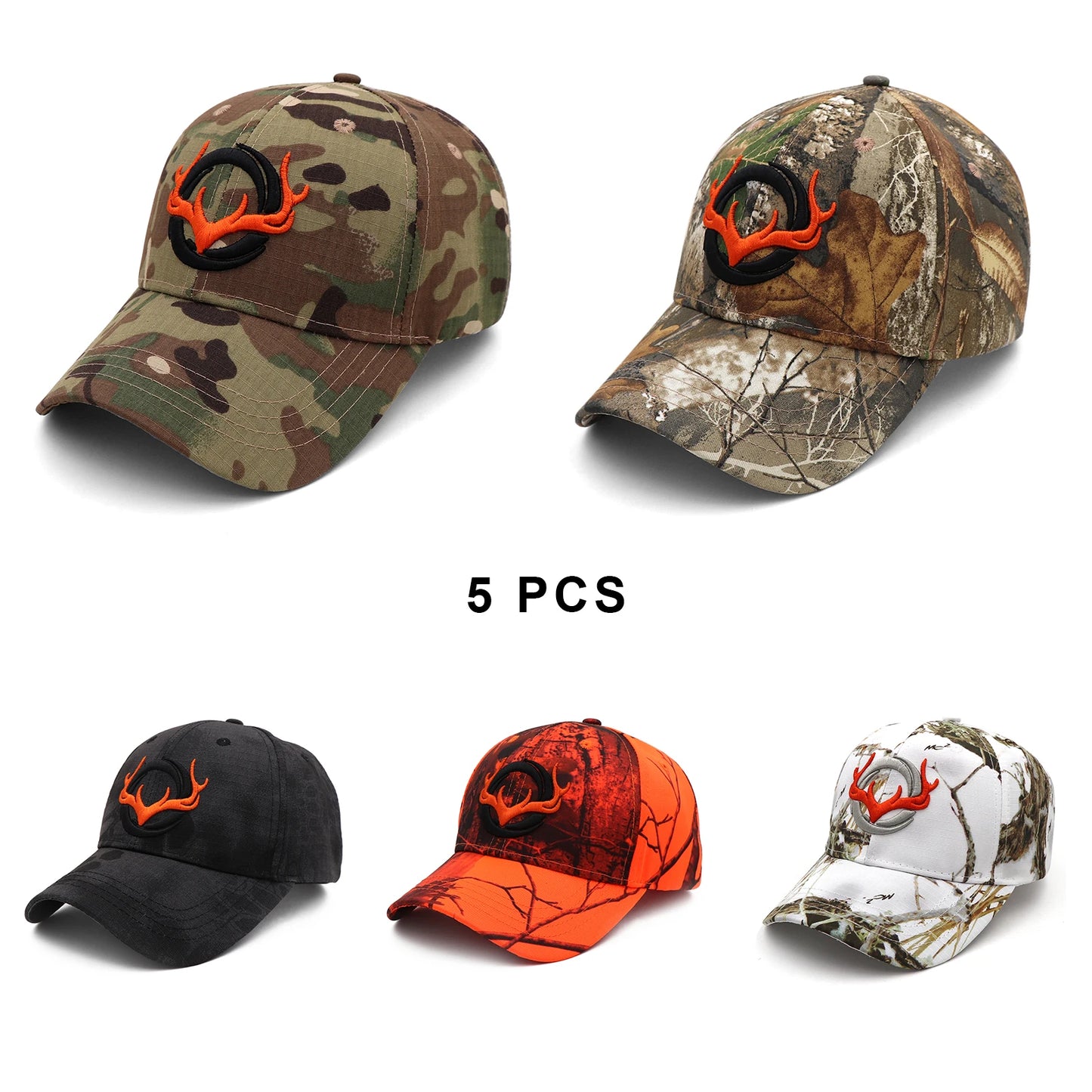 KOEP New Camo Baseball Cap Fishing Caps Men Outdoor Hunting Camouflage Jungle Hat 3D Deer Head Hiking Casquette Hats
