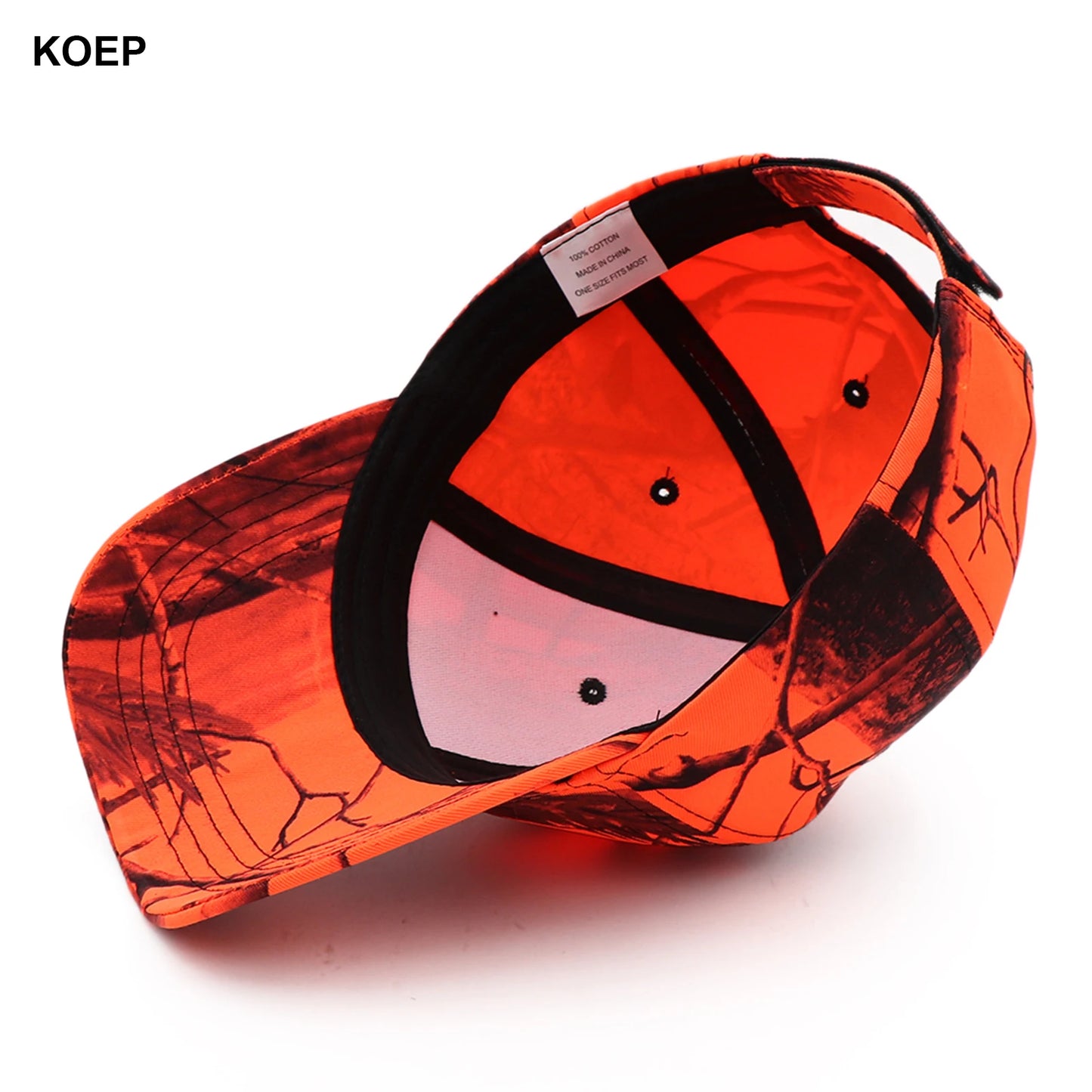 KOEP Jungle Tree Orange Camouflage Cotton Dad Snapback Hat Outdoor Fishing Baseball Cap Hunting Hat KBRT5