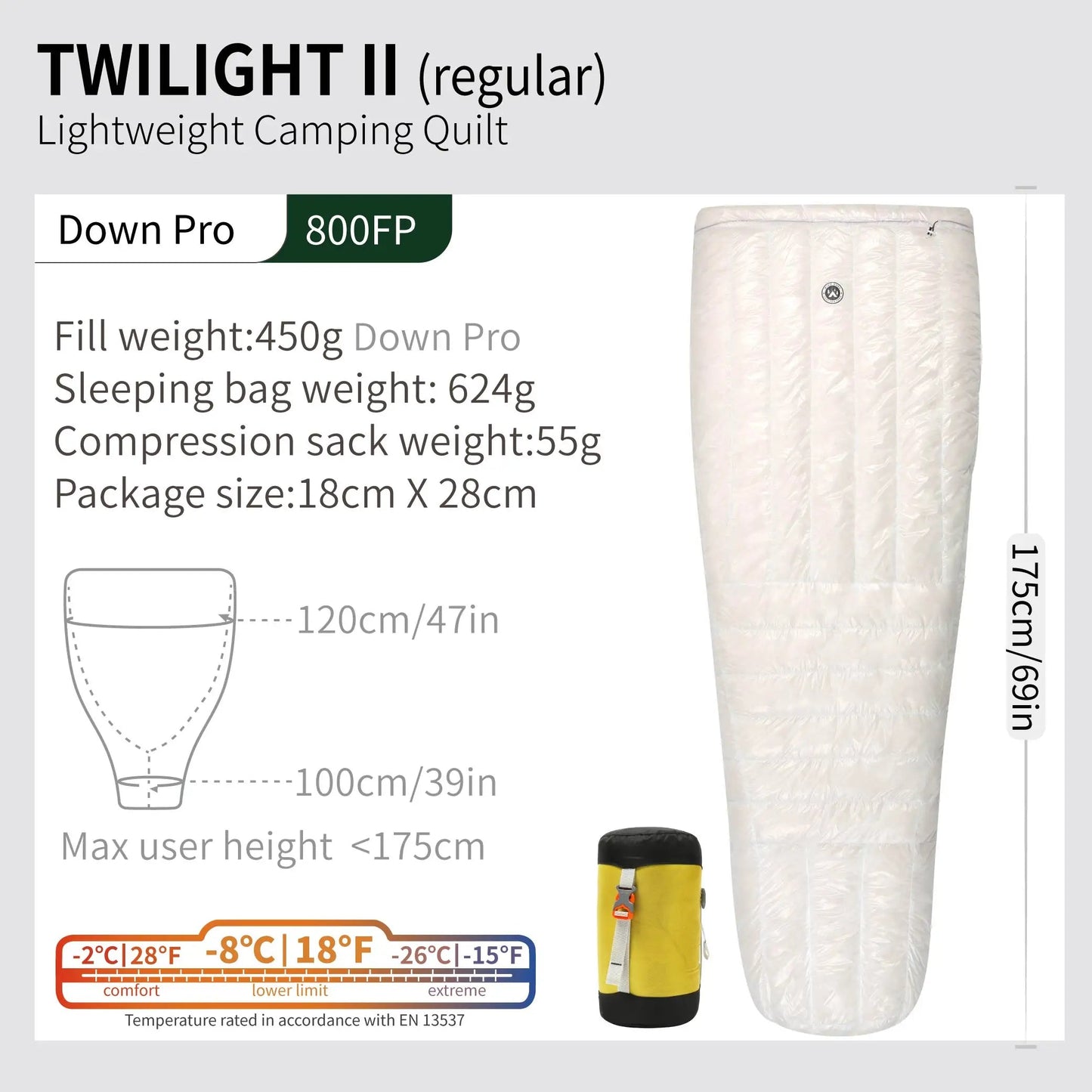 AEGISMAX Wind Hard Twilight 10D -5 Degree 800FP Down Sleeping Bag Ultralight Camping Quilt Sleeping Bag Winter Hiking Equipment Wild Frontier Gear LLC