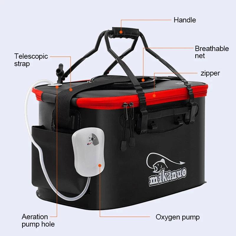 11/19/23/28/35L EVA Fishing Bag Collapsible Fishing Bucket Live Fish Box Camping Water Container Pan Basin Tackle Storage Bag - Wild Frontier Gear LLC