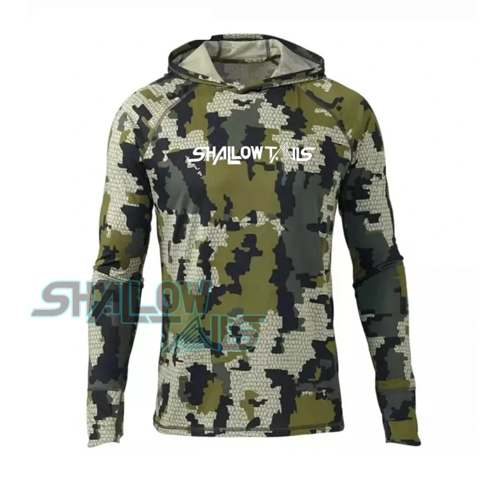 Shallow Tails Fishing Hoodie Performance Fishing Clothing Men Long Sleeve Uv Protection Sweatshirt Breathable Tops Fishing Shirt - Wild Frontier Gear LLC