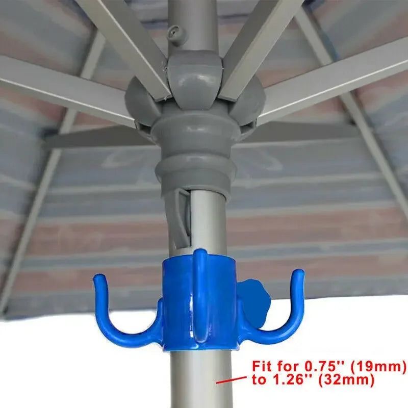 Beach Umbrella Hook Hanging Camping Trip Four Corner Clasp - Wild Frontier Gear LLC
