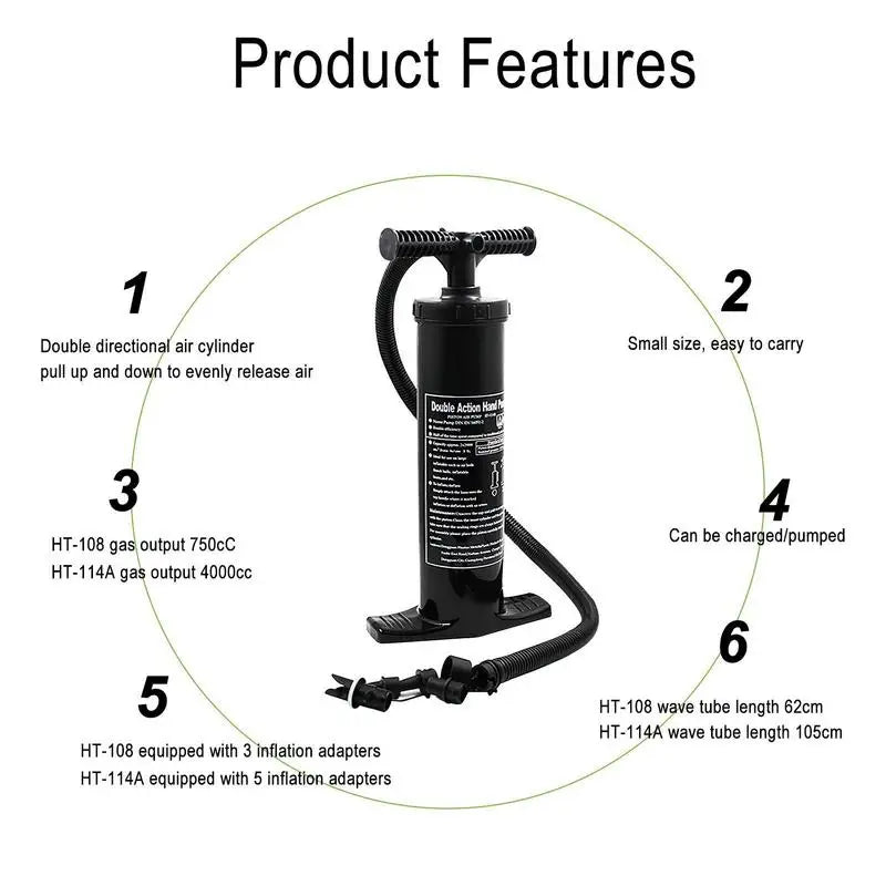 Air Bed Hand Air Pump Inflatable Pump Balloon Pump Push Manual Inflatable Pump Hand Pump Kit Air Pump Pull Inflator For Home Wild Frontier Gear LLC