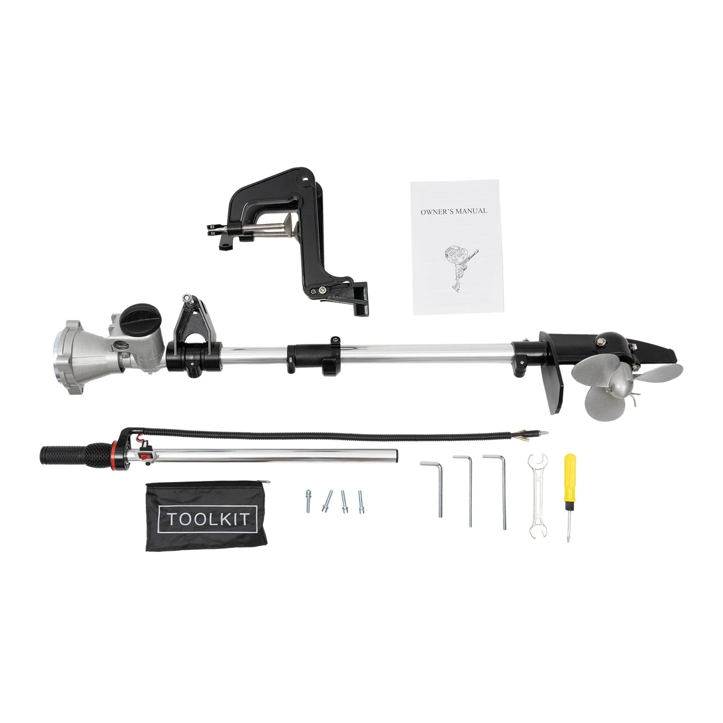 1.6kw Outboard Motor, 4 Stroke Outboard Fishing Boat Motor Engine With Air Cooling for Inflatable Boat Kayak Canoe Sailboat Wild Frontier Gear LLC