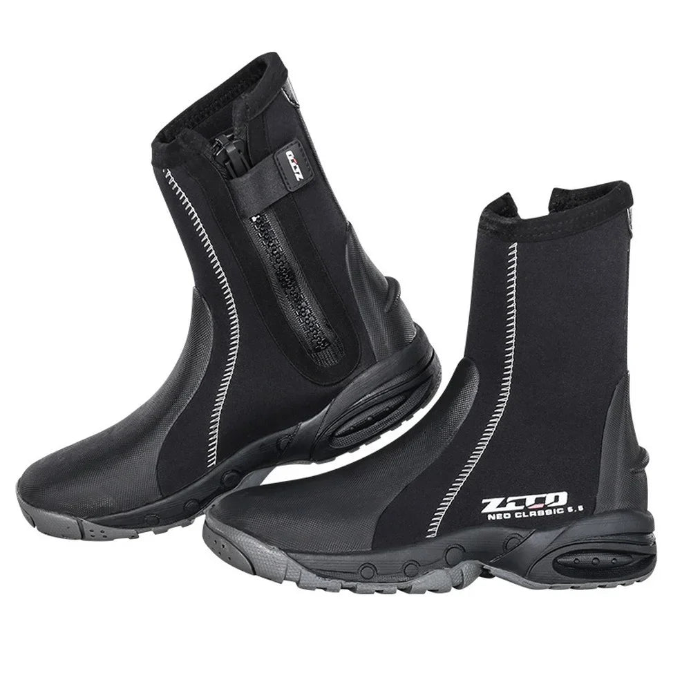 Men's 5MM Neoprene Diving Boots High Top Anti-Cold Anti-Slip Outdoor Beach Surfing Snorkeling Kayak Sailing Shoes