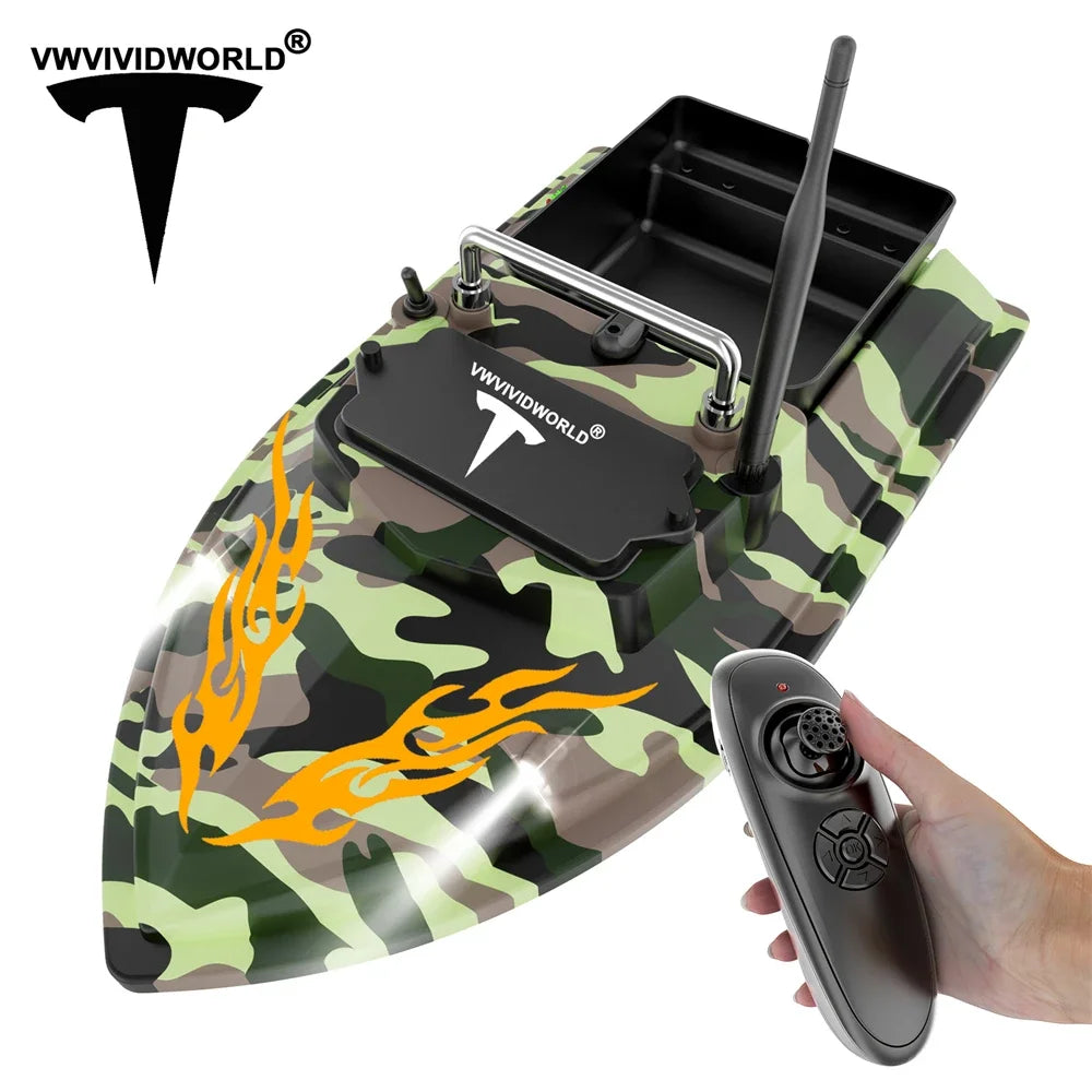 VWVIVIDWORLD Brand,High Quality,2024 New,Dual Battery,Long Battery Life,Large Capacity,RC Bait Boat,Remote Control Bait Boat