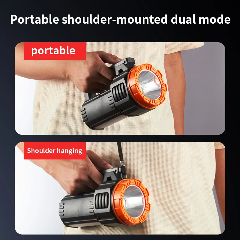 Multifunctional Handheld Searchlight Rechargeable Portable Light High Light LED Flashlight High Power Camping Light