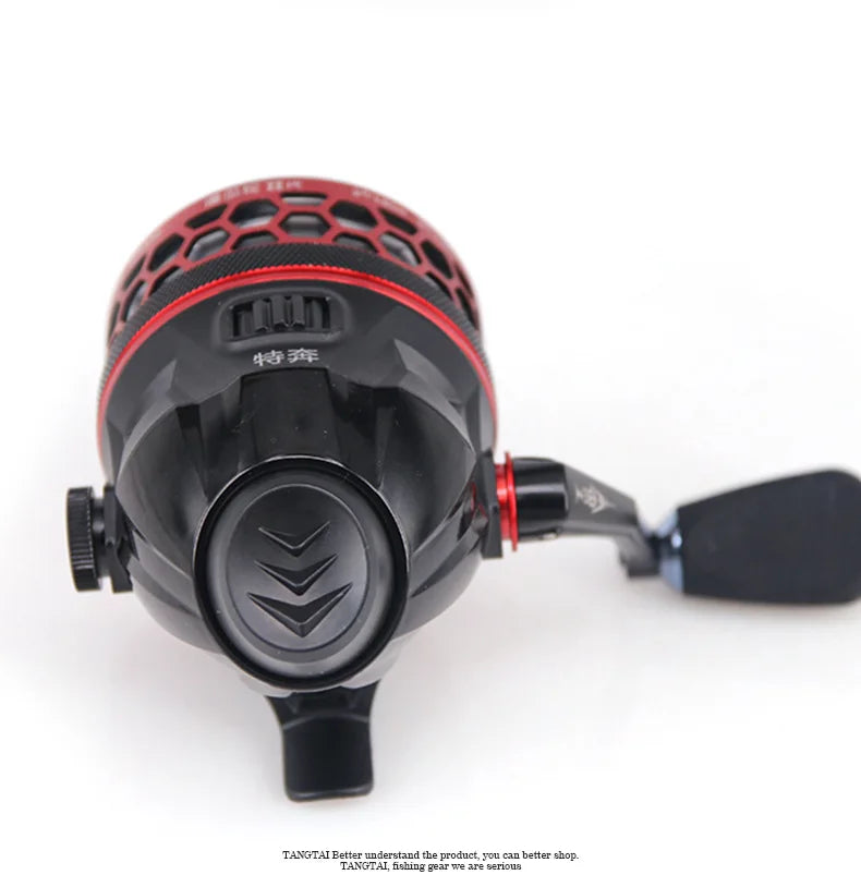 DEUKIO Slingshot Fishing Reel 4.0:1 High Speed Reel Left Right Hand Catapult Hunting Shooting Closed Reel