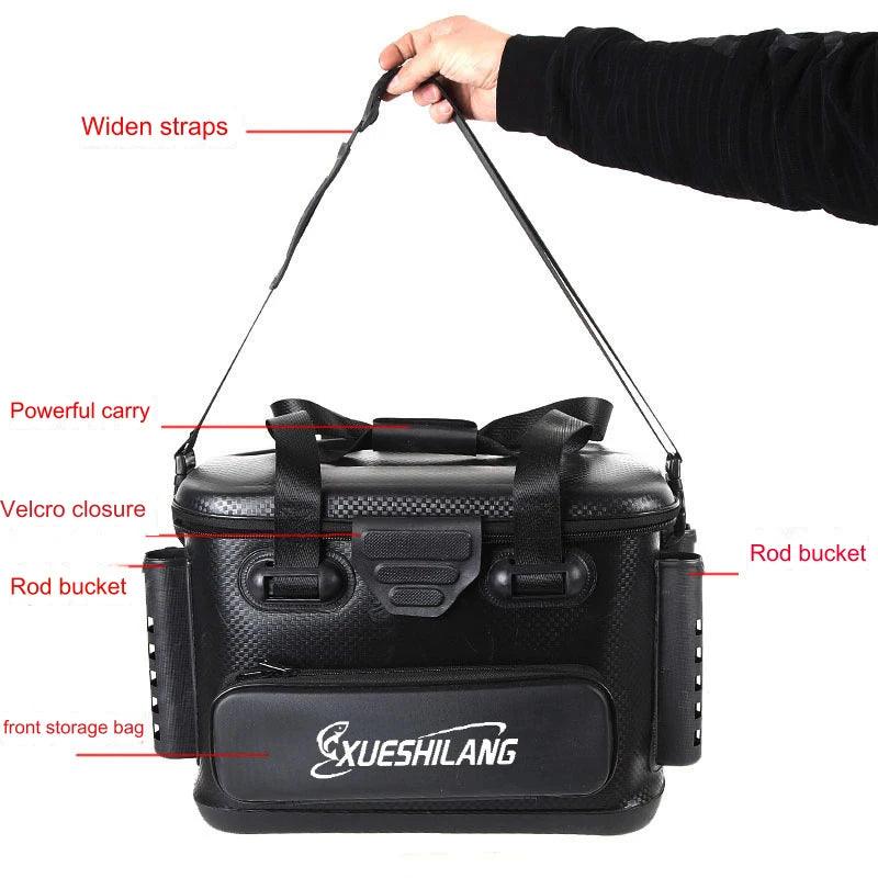 EVA Multifunction Fishing Bucket Rod Bait Reel Lure Live Fish Storage Bag Large Capacity Camping Fishing Accessories Tackle Box - Wild Frontier Gear LLC