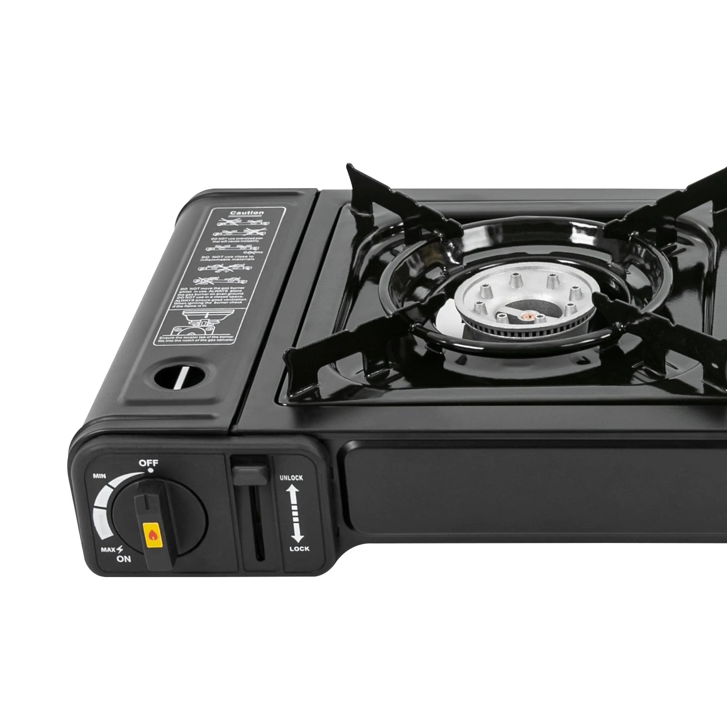 Double Burner Butane Stove Camping Stove Kit with Grill Plate and Carrying Case Portable Auto Ignition Camping Burner LPG Wild Frontier Gear LLC