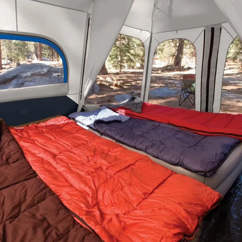 Coleman Cabin Tent with 1-Minute Setup, 4/6/8/10 Person Instant Tent with Weatherproof Floor, Pre-Attached Poles, Air Vent Wild Frontier Gear LLC