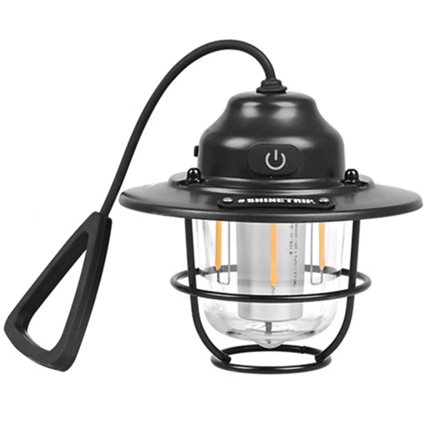 Camping Lamp 1200mAh Emergency Light Lantern Stepless Dimming Retro Atmosphere Chandelier Type C Charging Fishing Hiking