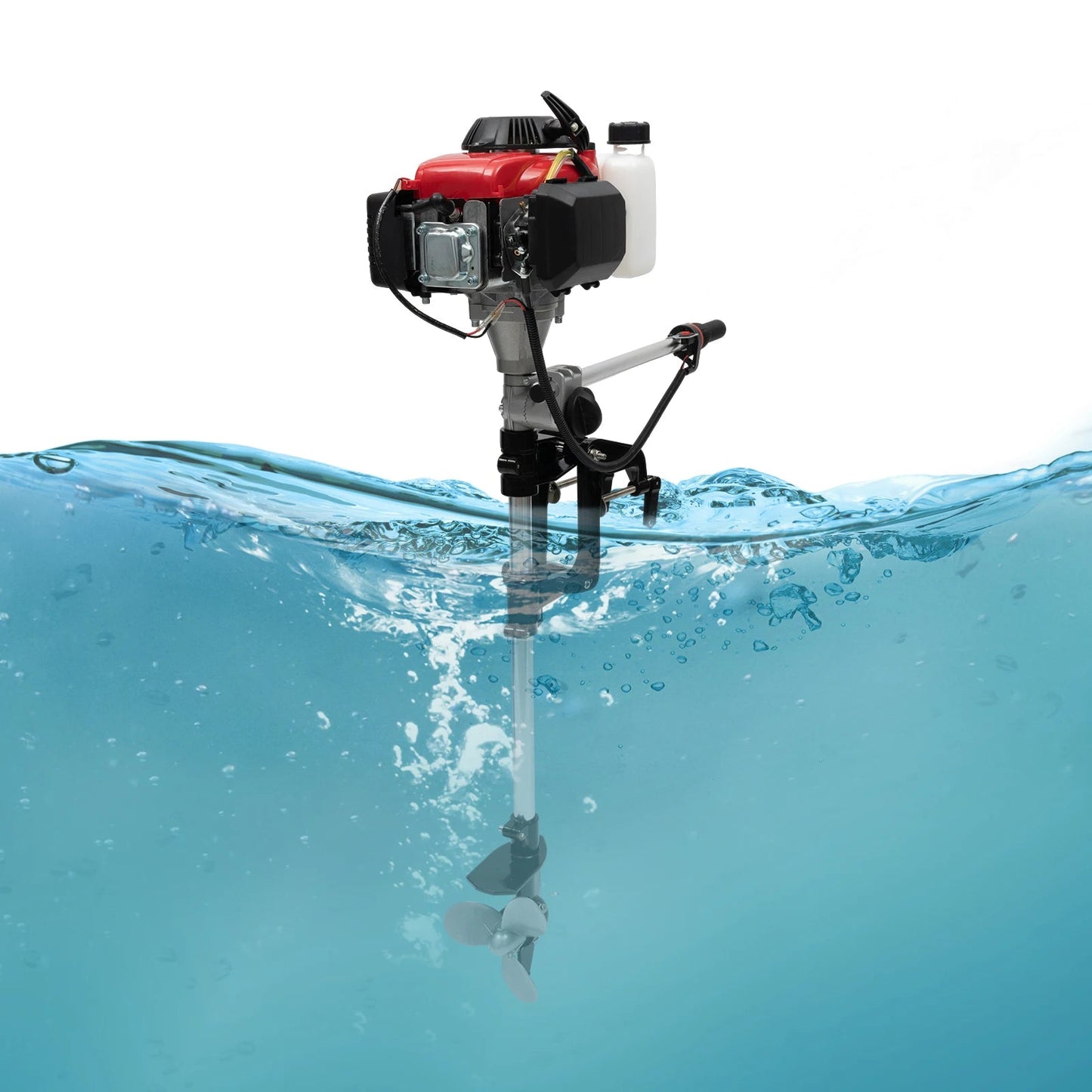 1.6kw Outboard Motor, 4 Stroke Outboard Fishing Boat Motor Engine With Air Cooling for Inflatable Boat Kayak Canoe Sailboat Wild Frontier Gear LLC