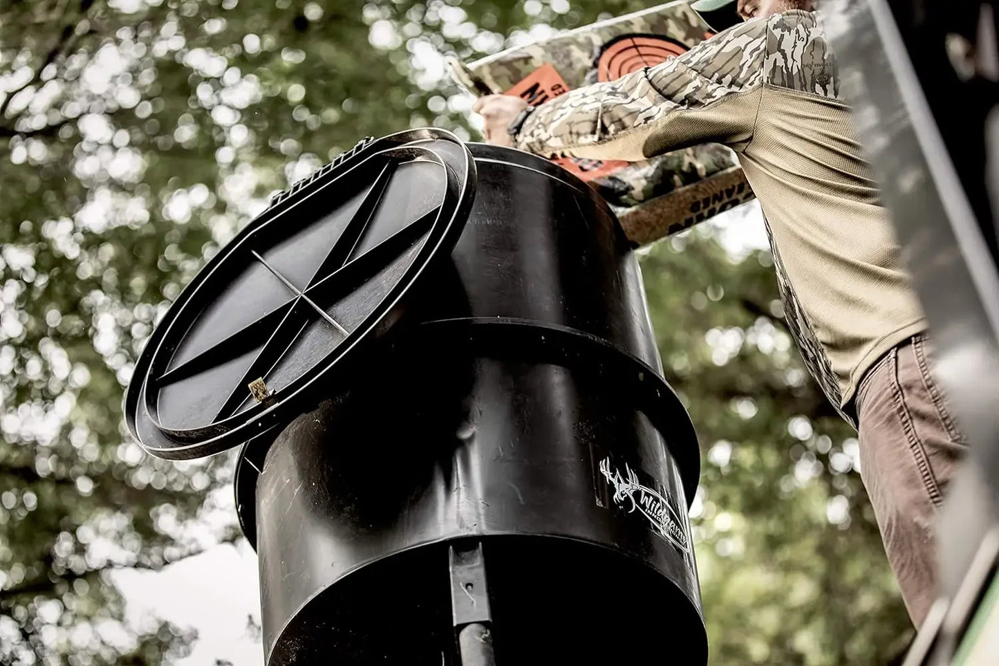 Game Feeder with Digital Timer | Durable Tripod Corn/Pellet Hunting Feeder with 1-4 Available Feed Times &