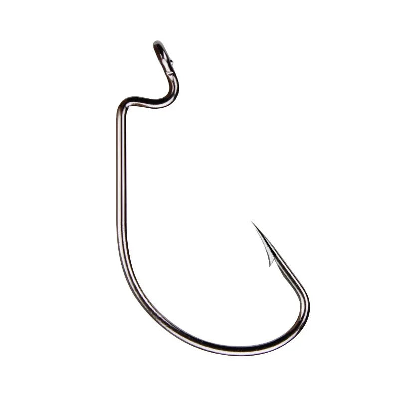Crank Hook Set 50pcs/Box 2# 1# 1/0# 2/0# 3/0# Having Barbs Crank Soft Bait Road Sub Hook Tackles Fish Hook Sets Suit