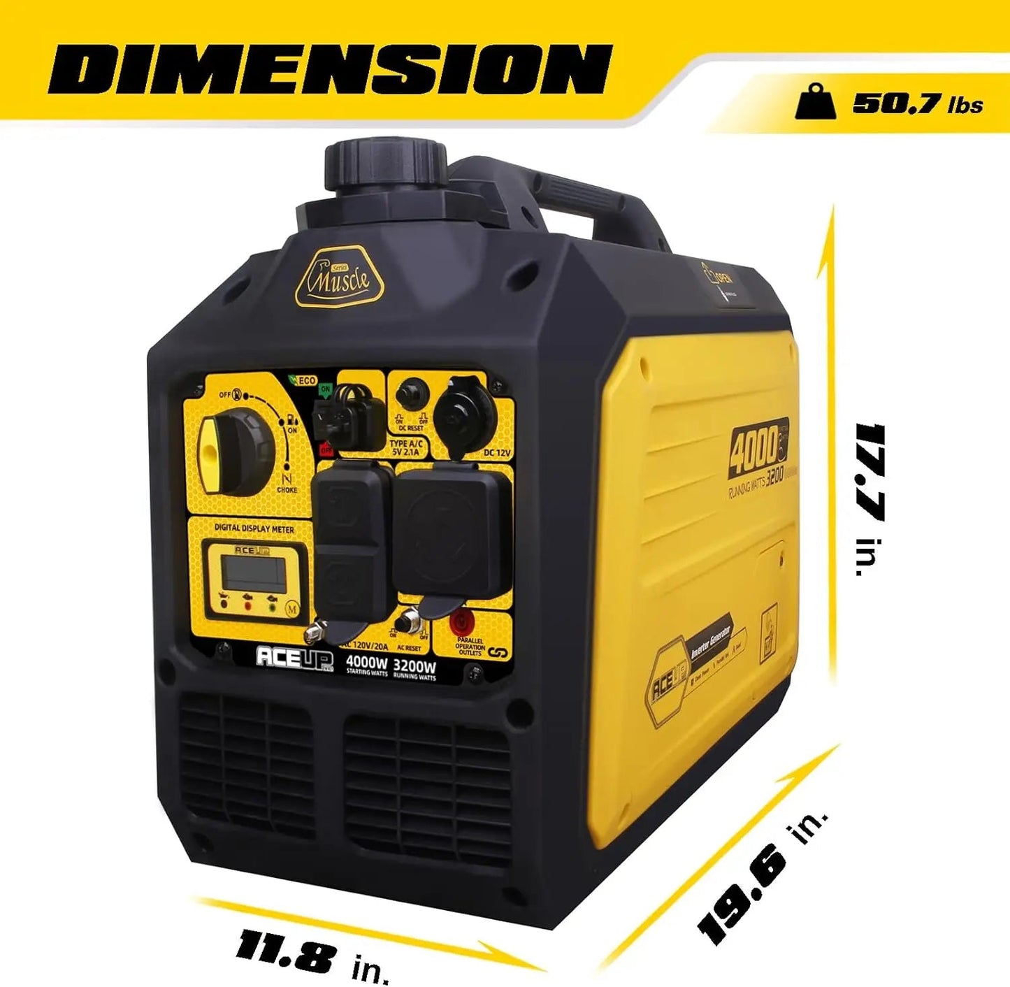 Aceup Energy 4000 Watt Portable Inverter Generator, Gas Powered Generator Quiet for Home, RV-Ready, EPA Compliant Wild Frontier Gear LLC