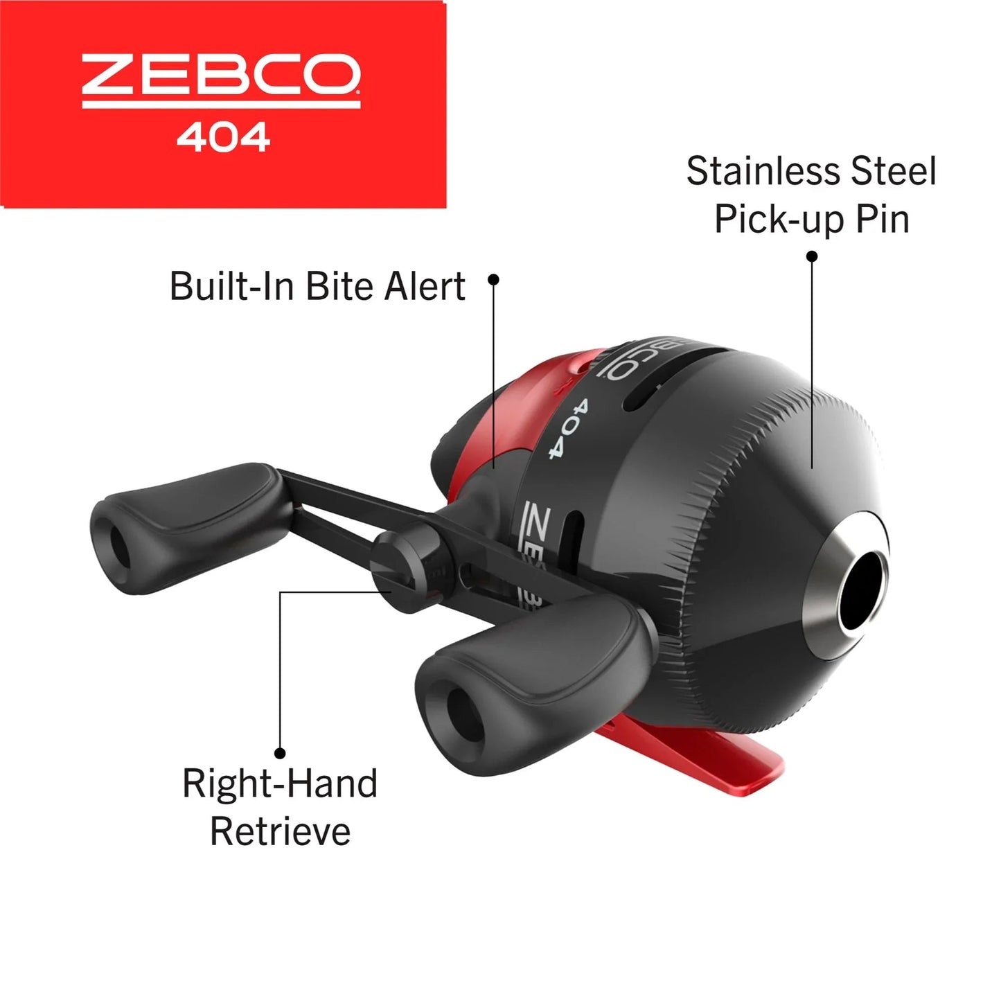 Zebco 404 Spincast Reel & Rod Combo: 5'6" 2-Piece Pole, Size 40 Reel, RH Retrieve, with 28-Piece Tackle Kit, Black/Red Wild Frontier Gear LLC