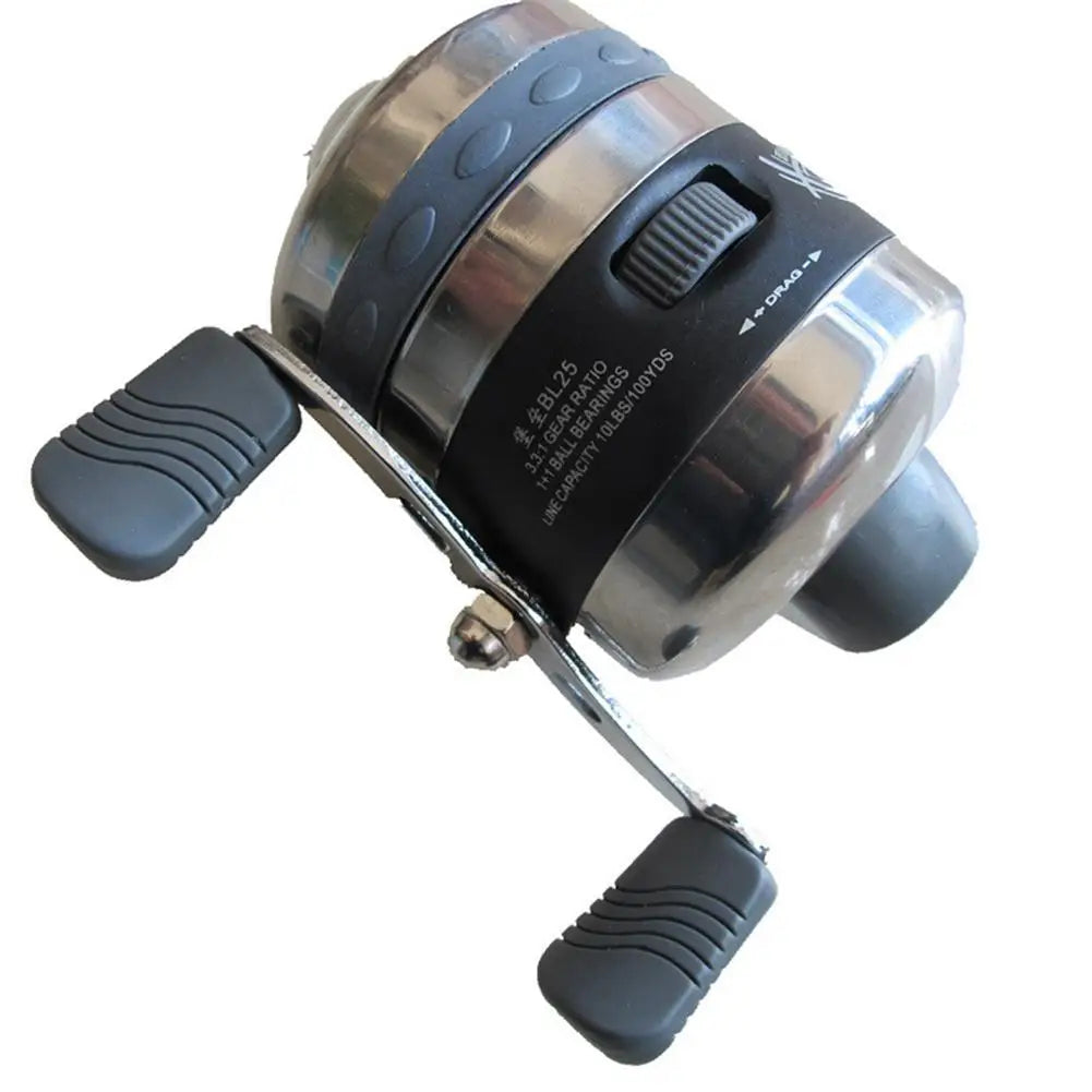 Fishing Reel Stainless steel Closed Wheel BL25 Outdoor Slingshot Shooting Stainless steel Line Cup Spinning Fishing Reel