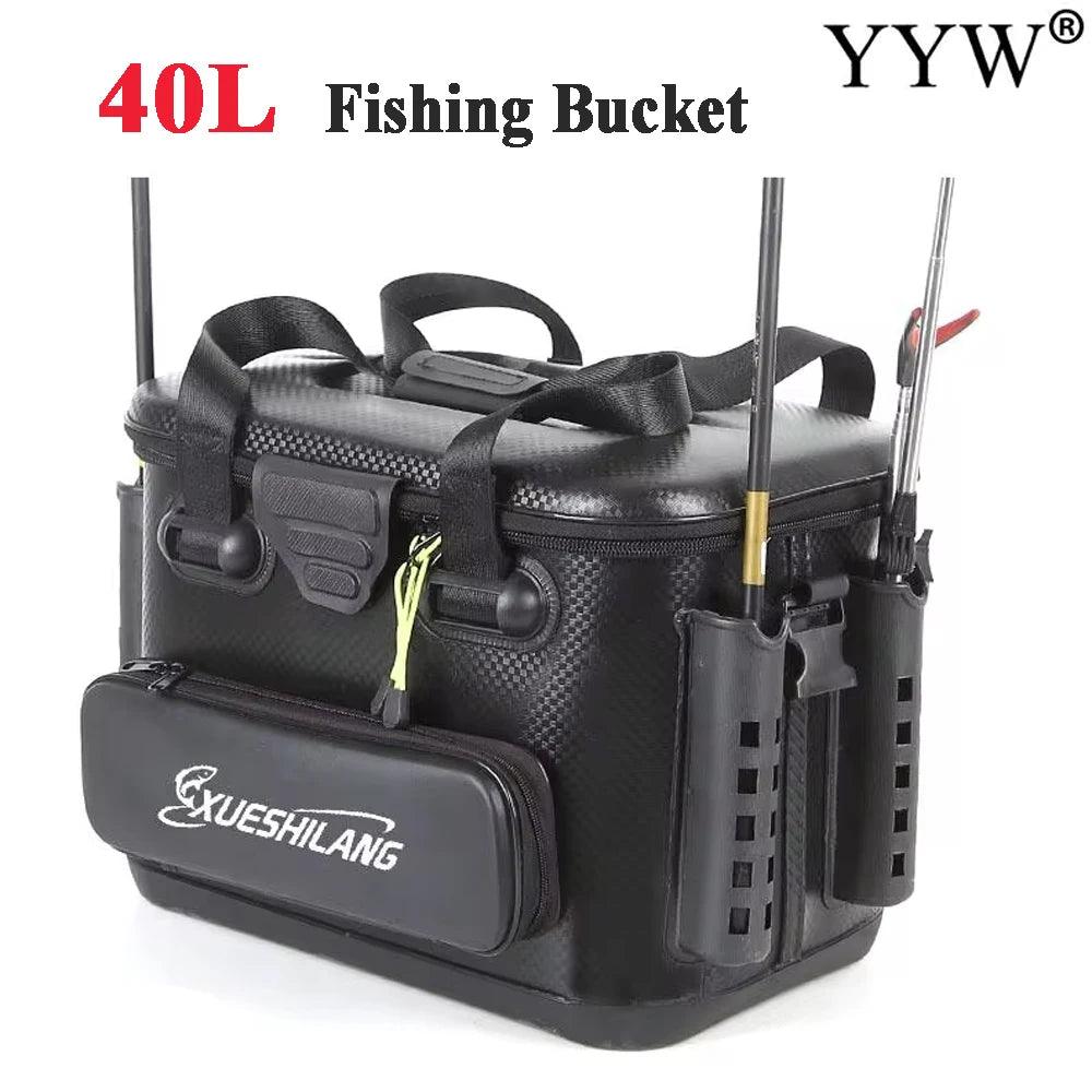 EVA Multifunction Fishing Bucket Rod Bait Reel Lure Live Fish Storage Bag Large Capacity Camping Fishing Accessories Tackle Box - Wild Frontier Gear LLC