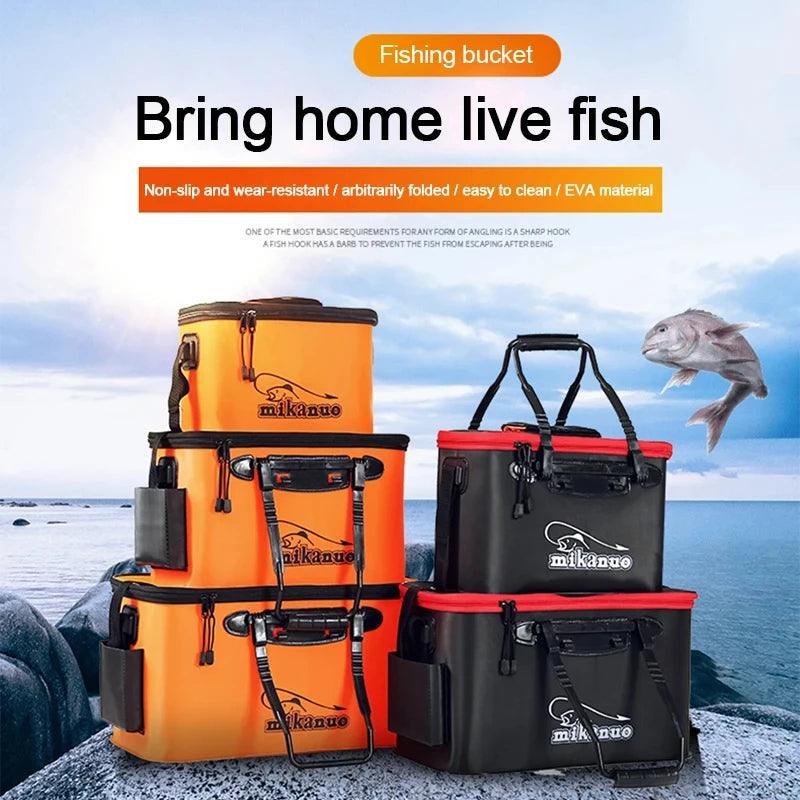 11/19/23/28/35L EVA Fishing Bag Collapsible Fishing Bucket Live Fish Box Camping Water Container Pan Basin Tackle Storage Bag - Wild Frontier Gear LLC