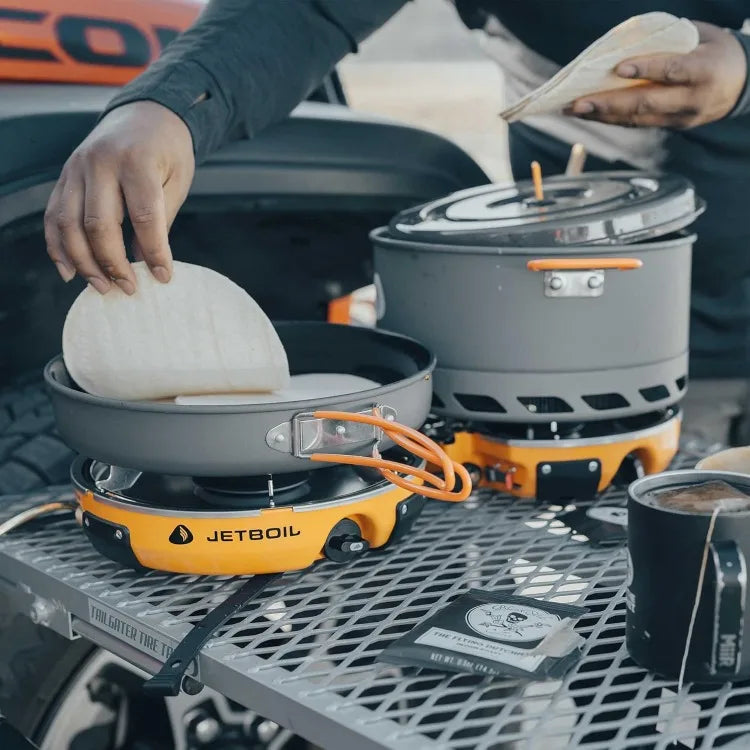 Genesis Basecamp Backpacking and Camping Stove Cooking System with Camping Cookware Wild Frontier Gear LLC