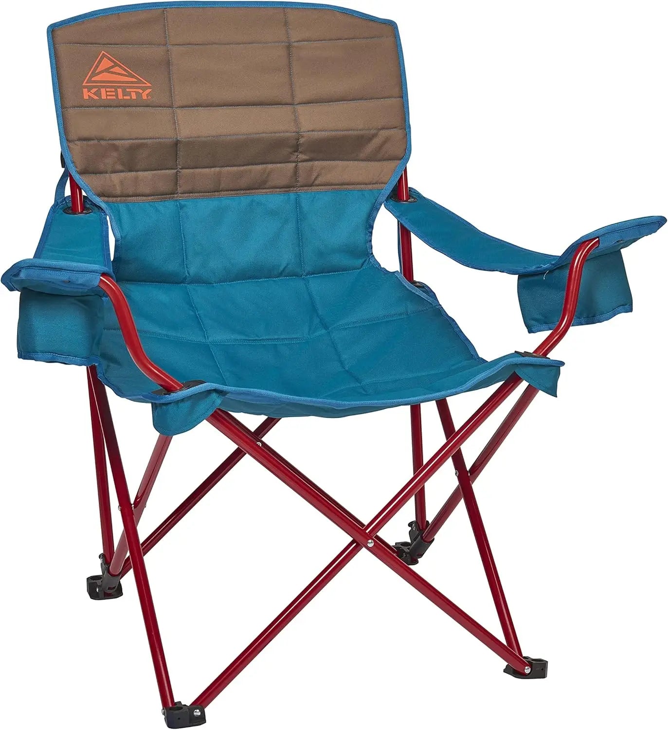 Kelty Deluxe Lounge Chair – Folding Outdoor Camp Chair, Insulated Cupholders, Customized Recline, Steel Frame Wild Frontier Gear LLC