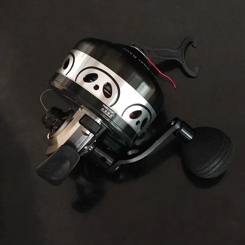 Octopus Hunter BL50 Spincast Fishing Reel with 110M Red 5# 8-Strand PE Line - High Performance 6+1BB Metal Coil for Lake and River Fishing - Wild Frontier Gear LLC