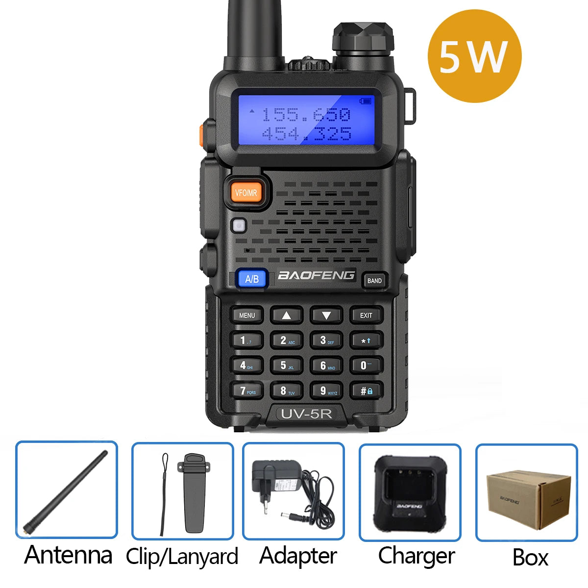 Baofeng Walkie Talkie UV 5R 5W 8W Dual Band Ham Two Way Radio Vhf Uhf FM Radio Handheld Transceiver Hunting 16KM