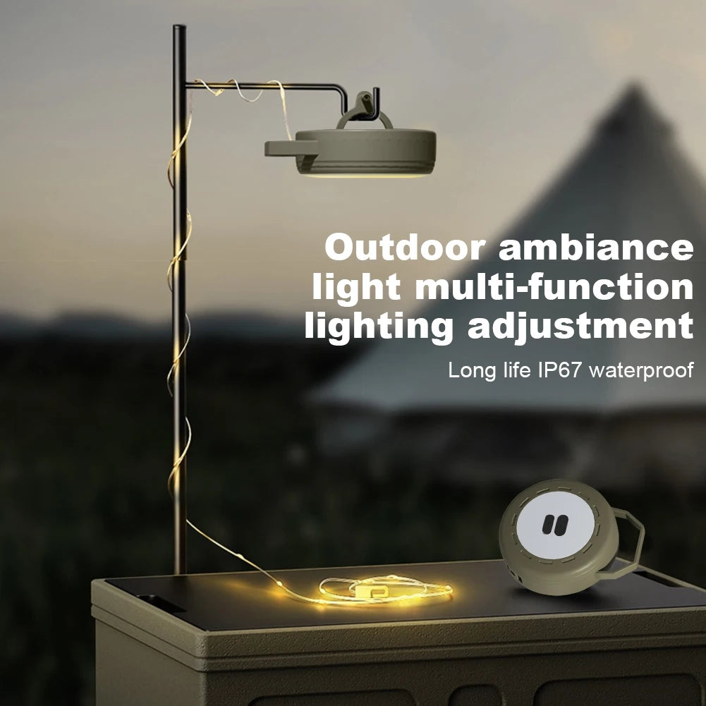 2 In 1 LED Camping Lamp Strip USB Camping Lamp Recyclable LED Night Light Outdoor Garden Decoration Lamp For Garden Tent Room