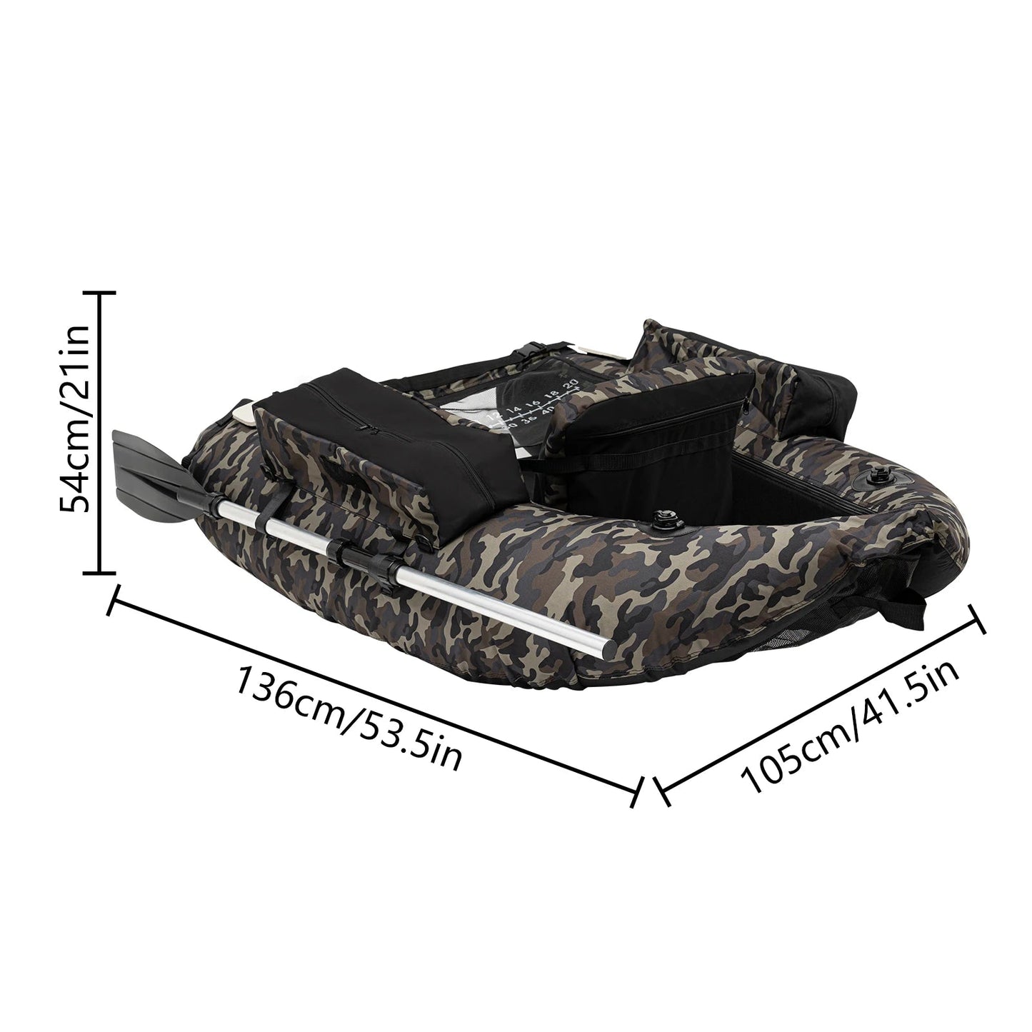 Fishing Boat Outdoor Fishing Boat Inflatable Fishing Boat camouflage Oxford cloth waterproof Wild Frontier Gear LLC