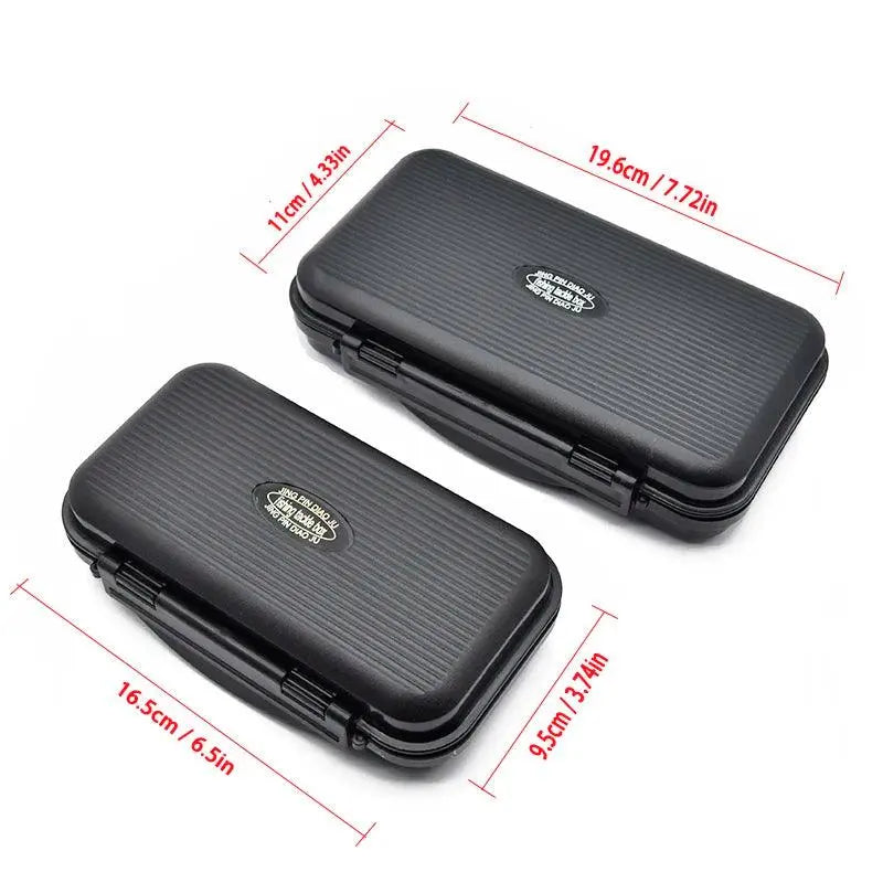 Waterproof Fly Fishing Box Black Tackle Lure Bait Fish hook Box ABS Plastic Fishing Accessory Tool Storage Box For fishing goods - Wild Frontier Gear LLC