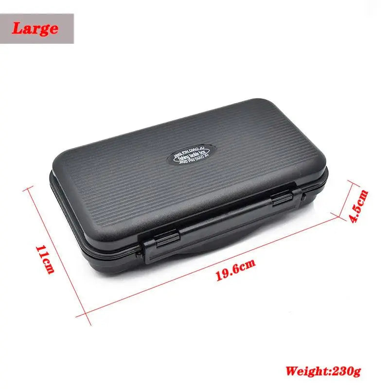 Waterproof Fly Fishing Box Black Tackle Lure Bait Fish hook Box ABS Plastic Fishing Accessory Tool Storage Box For fishing goods - Wild Frontier Gear LLC