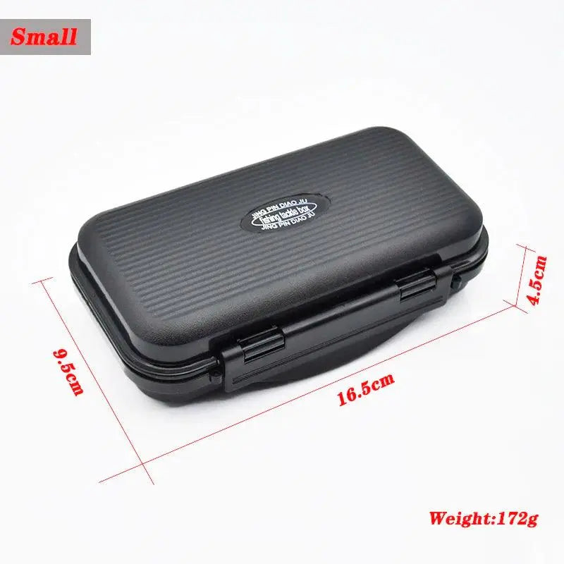 Waterproof Fly Fishing Box Black Tackle Lure Bait Fish hook Box ABS Plastic Fishing Accessory Tool Storage Box For fishing goods - Wild Frontier Gear LLC