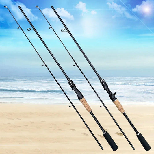 1.8M 1.65M Fishing Rod Carbon Fiber Spinning Casting Lure Pole Bait WT 8-25G Line WT 8-15LB Hard Fast Bass Fishing Rods - Wild Frontier Gear LLC