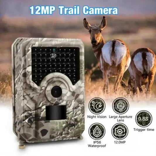 12MP 1080P Waterproof Hunting Trail Camera with Night Vision and Motion Detection for Wildlife Surveillance - Wild Frontier Gear LLC