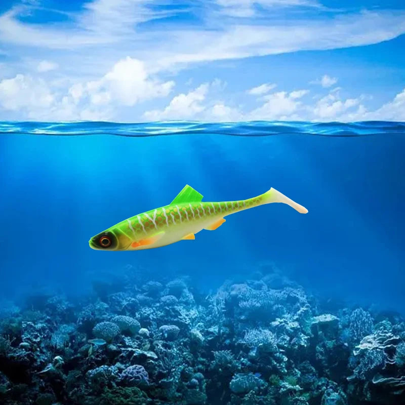 1 Pc Fishing Lures Soft T Tail 15cm/5.91in/26g Bait Fishing Lure

