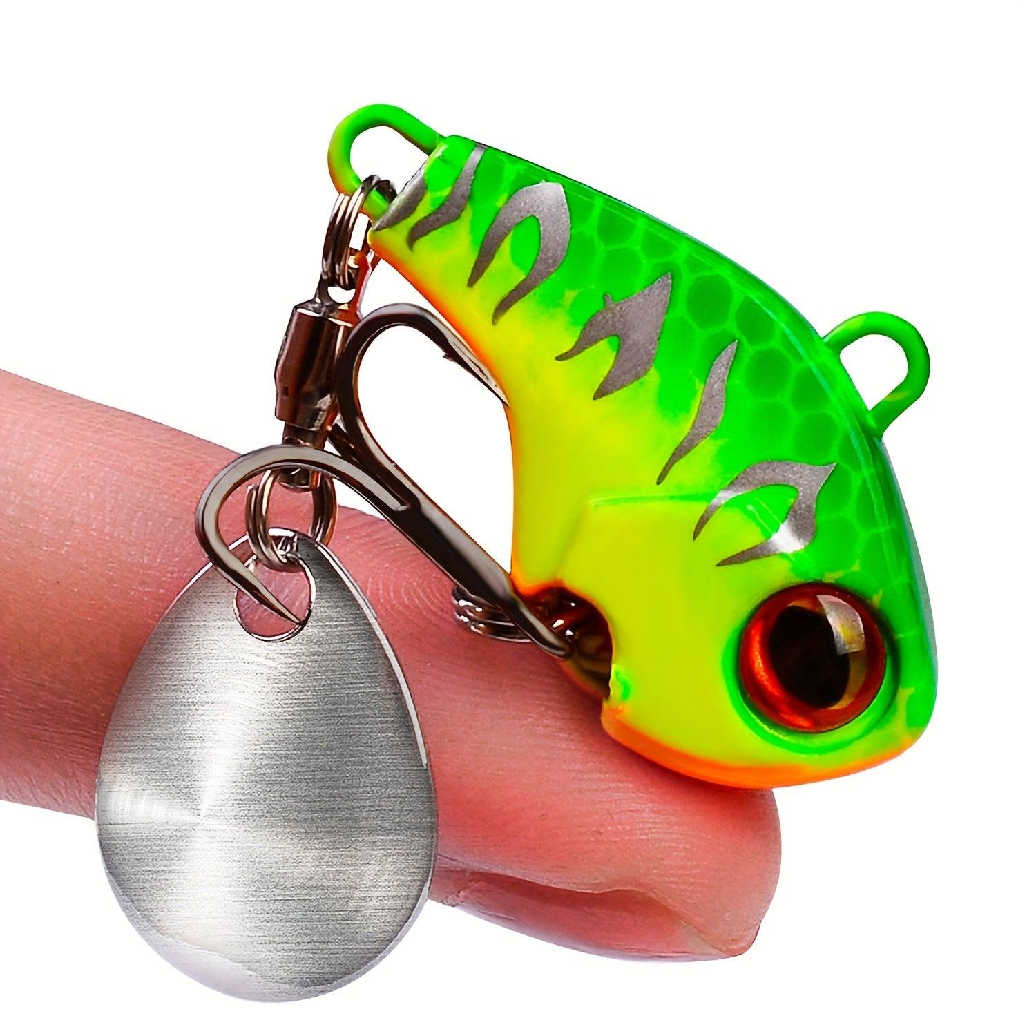 5-Piece Metal Fishing Spinner Blade Set for Bass - VIB Crankbait Lures in Various Weights (6g/10g/15g/21g/28g) - Wild Frontier Gear LLC
