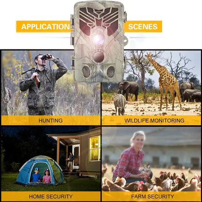 20MP Ultra HD Waterproof Trail Camera with Night Vision and Motion Detection for Outdoor Wildlife Monitoring - Wild Frontier Gear LLC