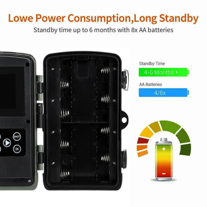 20MP Ultra HD Waterproof Trail Camera with Night Vision and Motion Detection for Outdoor Wildlife Monitoring - Wild Frontier Gear LLC