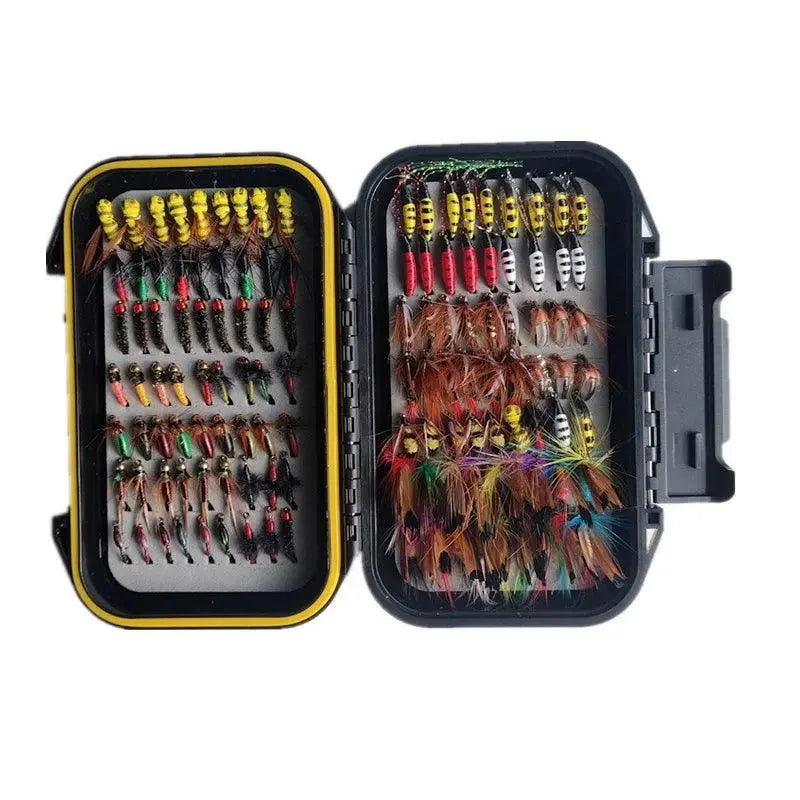 40/78/126Pcs/Box Mixed Styles Fly Fishing Lure Wet/Dry Nymph Artificial Flies Bait Pesca Tackle Trout Carp Kit - Wild Frontier Gear LLC