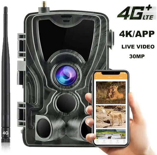 4G Cellular Wireless 30MP 4K Live Streaming Trail Camera with Free APP Cloud Service - HC801PRO Wildlife Surveillance Camera - Wild Frontier Gear LLC