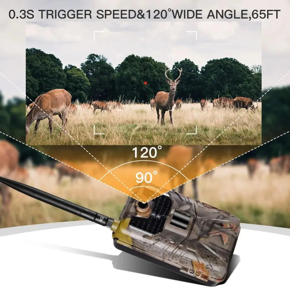 4G Wireless 30MP HD Trail Camera with Live Streaming and Cloud Support for Wildlife Surveillance and Hunting - HC900PRO - Wild Frontier Gear LLC