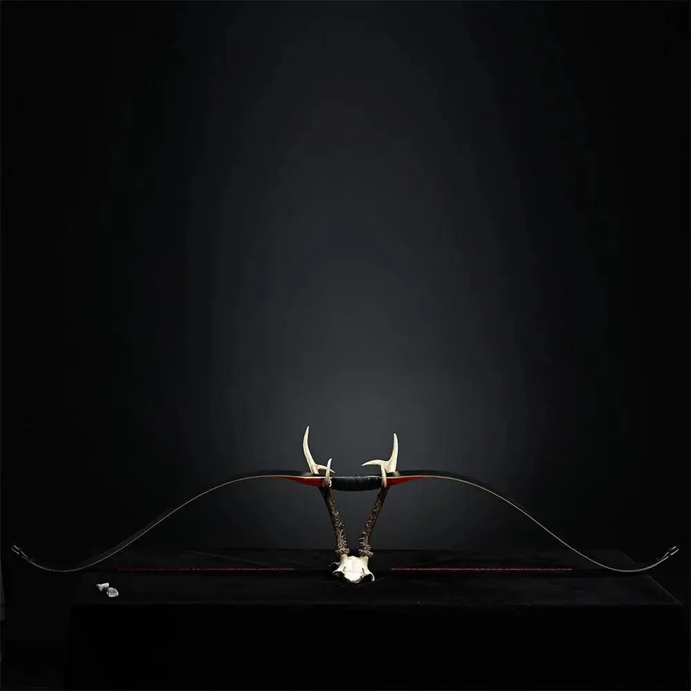 55-Inch Traditional Archery Bow with Red Pear Riser - 20-50lbs Hunting and Shooting Gear - Wild Frontier Gear LLC