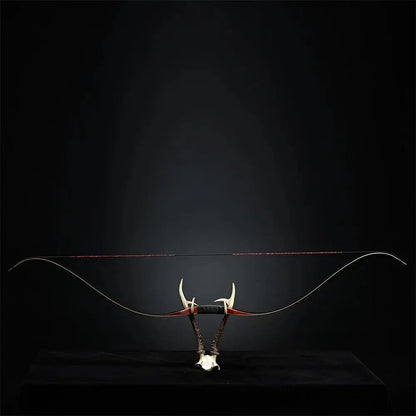 55-Inch Traditional Archery Bow with Red Pear Riser - 20-50lbs Hunting and Shooting Gear - Wild Frontier Gear LLC
