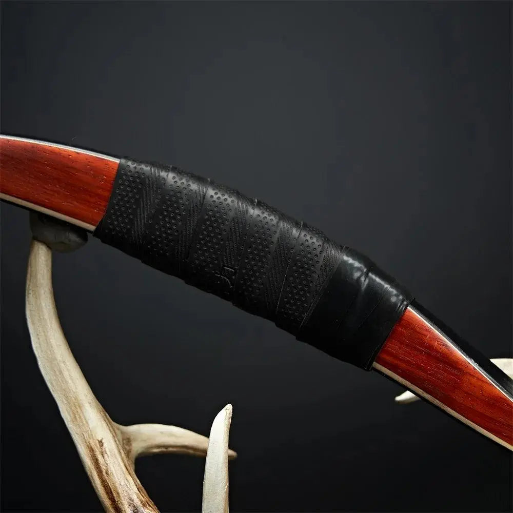 55-Inch Traditional Archery Bow with Red Pear Riser - 20-50lbs Hunting and Shooting Gear - Wild Frontier Gear LLC