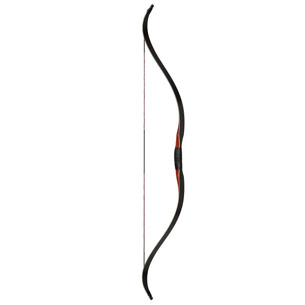 55-Inch Traditional Archery Bow with Red Pear Riser - 20-50lbs Hunting and Shooting Gear - Wild Frontier Gear LLC