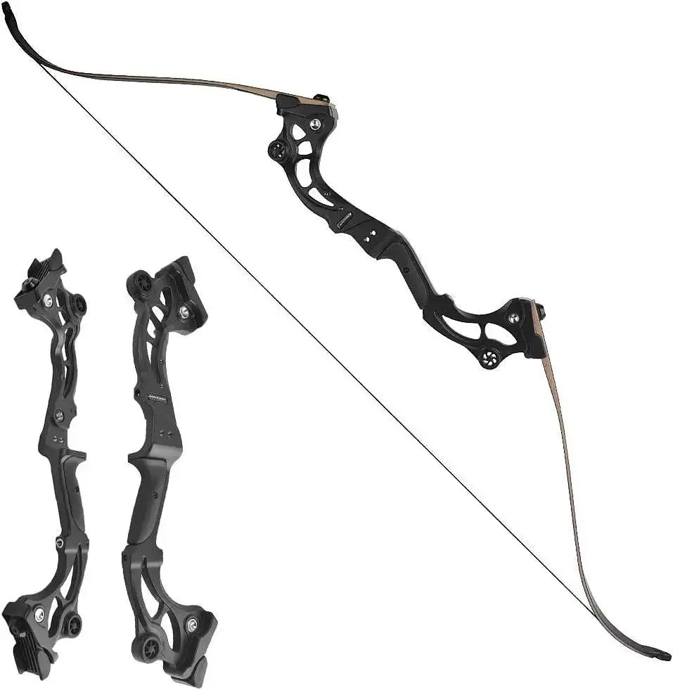 64-Inch Right-Handed Takedown Recurve Bow Set for Archery Competition and Hunting, Adjustable 30-55lbs Draw Weight - Wild Frontier Gear LLC