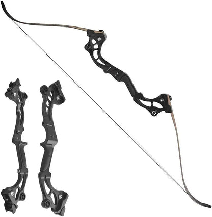 64-Inch Right-Handed Takedown Recurve Bow Set for Archery Competition and Hunting, Adjustable 30-55lbs Draw Weight - Wild Frontier Gear LLC