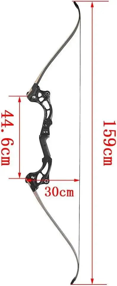 64-Inch Right-Handed Takedown Recurve Bow Set for Archery Competition and Hunting, Adjustable 30-55lbs Draw Weight - Wild Frontier Gear LLC