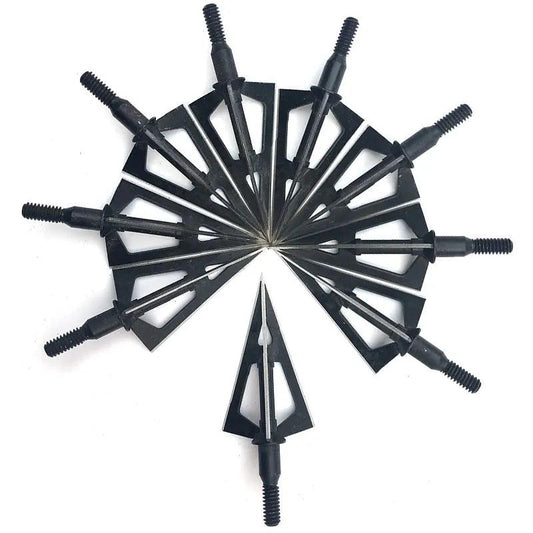 6pcs 100/125 Grain 3 Sharp Blades Arrowhead Tip Stainless Steel Arrow Tip for Bow and Arrow Archery Hunting - Wild Frontier Gear LLC